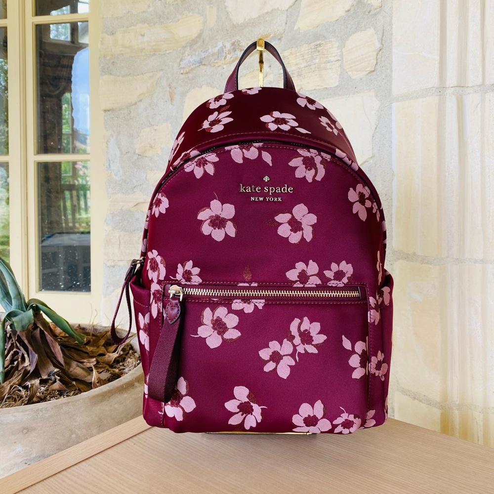 Kate Spade Little Better Chelsea Medium Dancing Blooms Print Nylon Backpack Bag